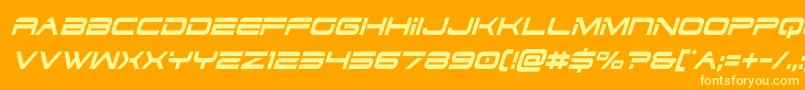 dodger3 1condital Font – Yellow Fonts on Orange Background