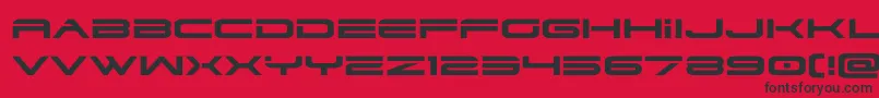 dodger3 1expand Font – Black Fonts on Red Background