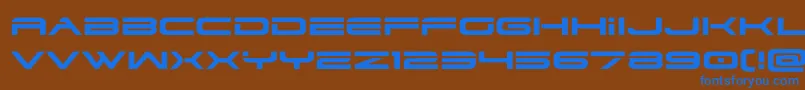 フォントdodger3 1expand – 茶色の背景に青い文字