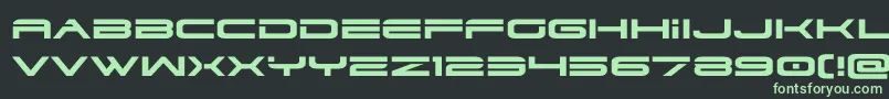 dodger3 1expand Font – Green Fonts on Black Background