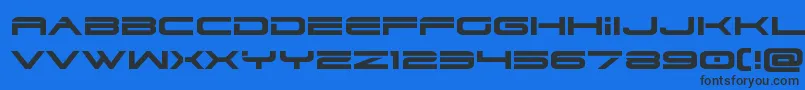 フォントdodger3 1expand – 黒い文字の青い背景
