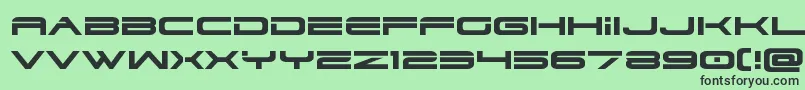 フォントdodger3 1expand – 緑の背景に黒い文字