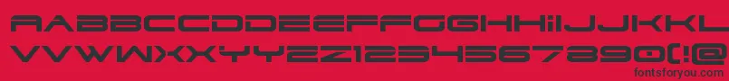Czcionka dodger3 1expand – czarne czcionki na czerwonym tle