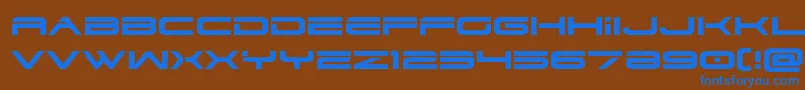 フォントdodger3 1expand – 茶色の背景に青い文字