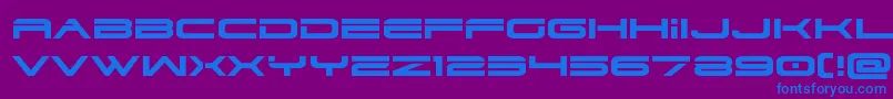 フォントdodger3 1expand – 紫色の背景に青い文字