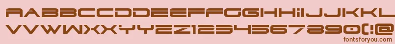 dodger3 1expand-fontti – ruskeat fontit vaaleanpunaisella taustalla