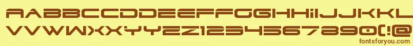 dodger3 1expand-fontti – ruskeat fontit keltaisella taustalla