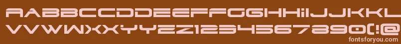 dodger3 1expand-fontti – vaaleanpunaiset fontit ruskealla taustalla