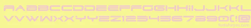Fonte dodger3 1expand – fontes rosa em um fundo amarelo
