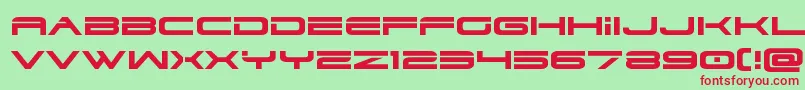dodger3 1expand Font – Red Fonts on Green Background