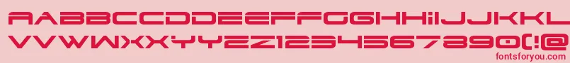 フォントdodger3 1expand – ピンクの背景に赤い文字