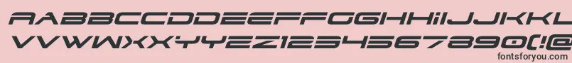 dodger3 1expandital Font – Black Fonts on Pink Background