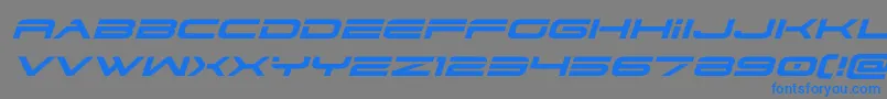 Czcionka dodger3 1expandital – niebieskie czcionki na szarym tle