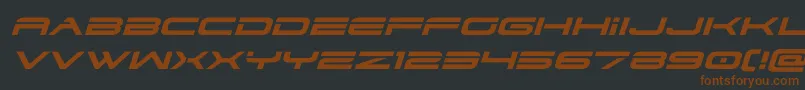 dodger3 1expandital-Schriftart – Braune Schriften auf schwarzem Hintergrund