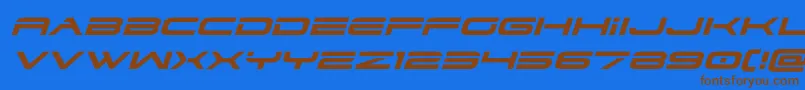 Fonte dodger3 1expandital – fontes marrons em um fundo azul