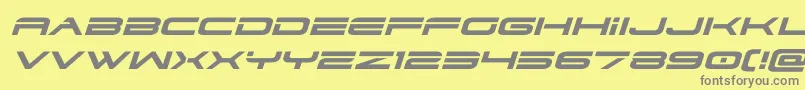 dodger3 1expandital-Schriftart – Graue Schriften auf gelbem Hintergrund