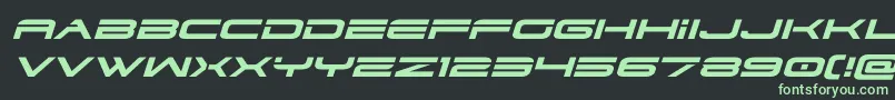 dodger3 1expandital Font – Green Fonts on Black Background