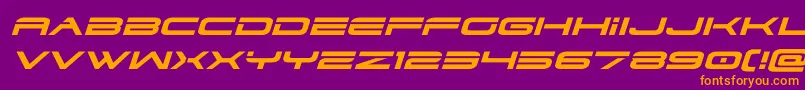 dodger3 1expandital Font – Orange Fonts on Purple Background