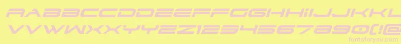 Шрифт dodger3 1expandital – розовые шрифты на жёлтом фоне