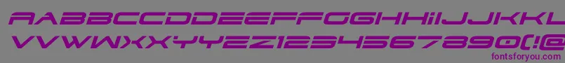 dodger3 1expandital Font – Purple Fonts on Gray Background