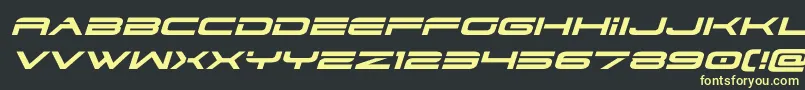 フォントdodger3 1expandital – 黒い背景に黄色の文字