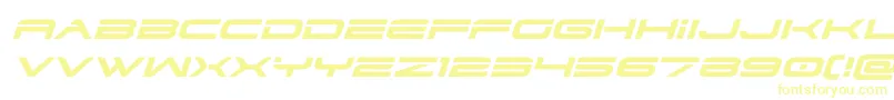 dodger3 1expandital Font – Yellow Fonts on White Background