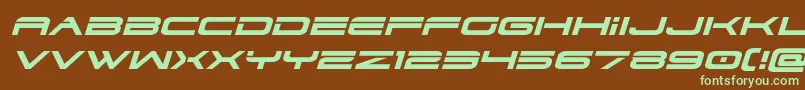dodger3 1expandital Font – Green Fonts on Brown Background