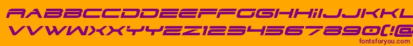 Шрифт dodger3 1expandital – фиолетовые шрифты на оранжевом фоне
