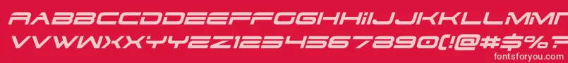 dodger3 1ital Font – Pink Fonts on Red Background