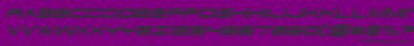 dodger3 1ital-Schriftart – Schwarze Schriften auf violettem Hintergrund