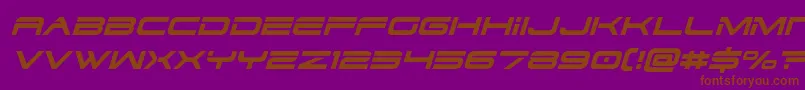 dodger3 1ital Font – Brown Fonts on Purple Background
