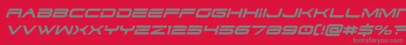 dodger3 1ital Font – Gray Fonts on Red Background
