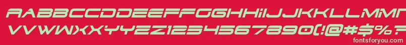 フォントdodger3 1ital – 赤い背景に緑の文字