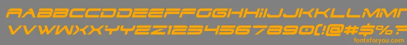 dodger3 1ital Font – Orange Fonts on Gray Background