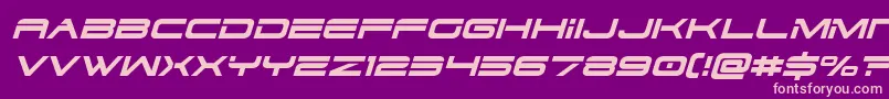 dodger3 1ital Font – Pink Fonts on Purple Background