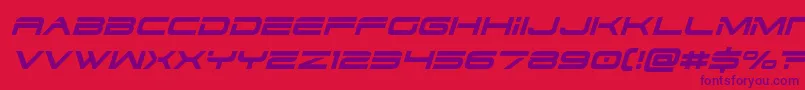 dodger3 1ital Font – Purple Fonts on Red Background