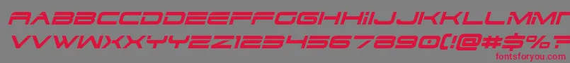 dodger3 1ital Font – Red Fonts on Gray Background