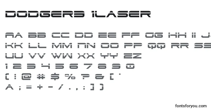Czcionka Dodger3 1laser – alfabet, cyfry, specjalne znaki