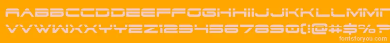 dodger3 1laser Font – Pink Fonts on Orange Background