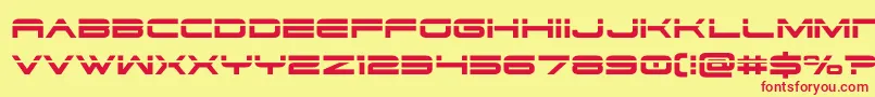 dodger3 1laser Font – Red Fonts on Yellow Background