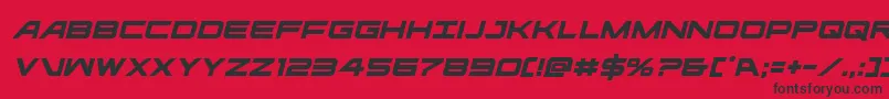 Ghostclanital Font – Black Fonts on Red Background