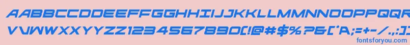 Ghostclanital Font – Blue Fonts on Pink Background