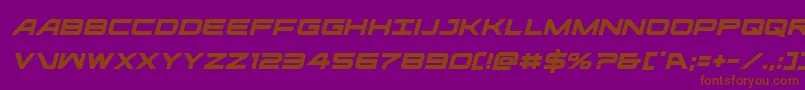 Ghostclanital Font – Brown Fonts on Purple Background