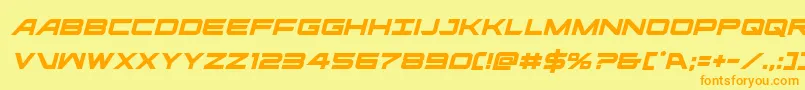 Ghostclanital Font – Orange Fonts on Yellow Background