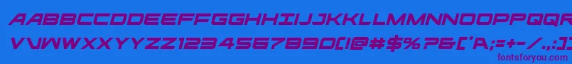 Ghostclanital Font – Purple Fonts on Blue Background