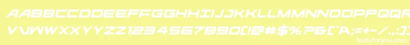 Ghostclanital Font – White Fonts on Yellow Background