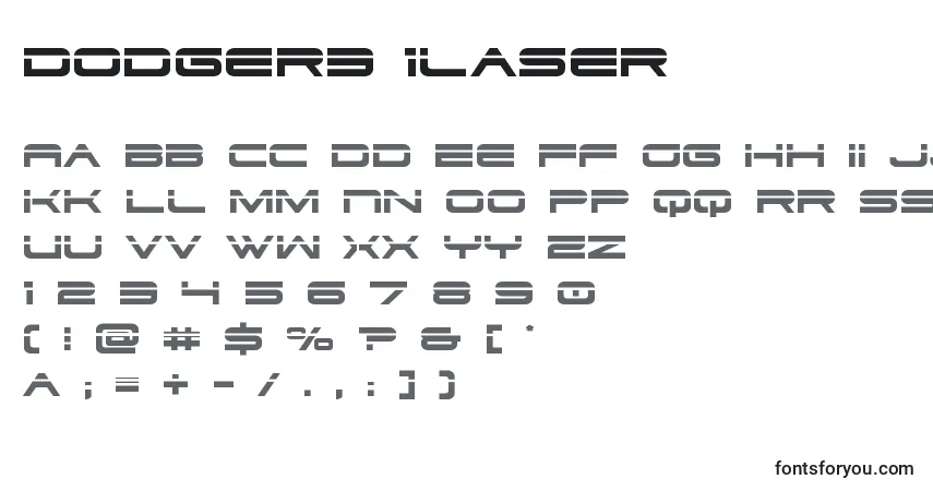 Dodger3 1laser (125290)フォント–アルファベット、数字、特殊文字
