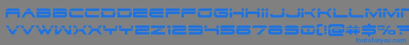 フォントdodger3 1laser – 灰色の背景に青い文字