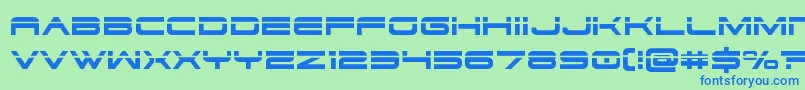 フォントdodger3 1laser – 青い文字は緑の背景です。