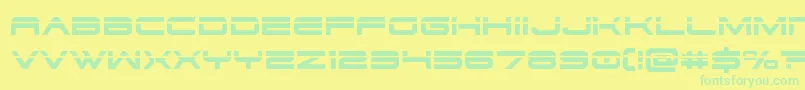 dodger3 1laser Font – Green Fonts on Yellow Background